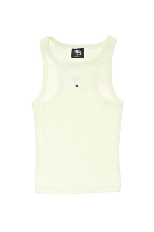 Stussy Womens Parker Rib Tanks Green - NHYXA5781